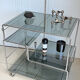 Coffee table / chrome and smoked glass by Max Sauze