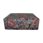 Boîte couture bijoux rangement tissu motif tapisserie