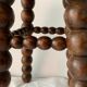 French turned wood stool 1950