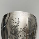 Silver timpani hallmarks Minerva goldsmith RB engraving floral decoration 40 grams