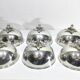Set of silver-plated serving dishes and bells