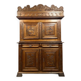 buffet cabinet Montbéliard a 4 volets style Renaissance en chêne