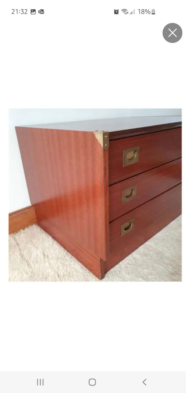 Commode basse style marine