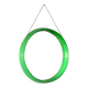 Miroir rond en plastique vert, années 70