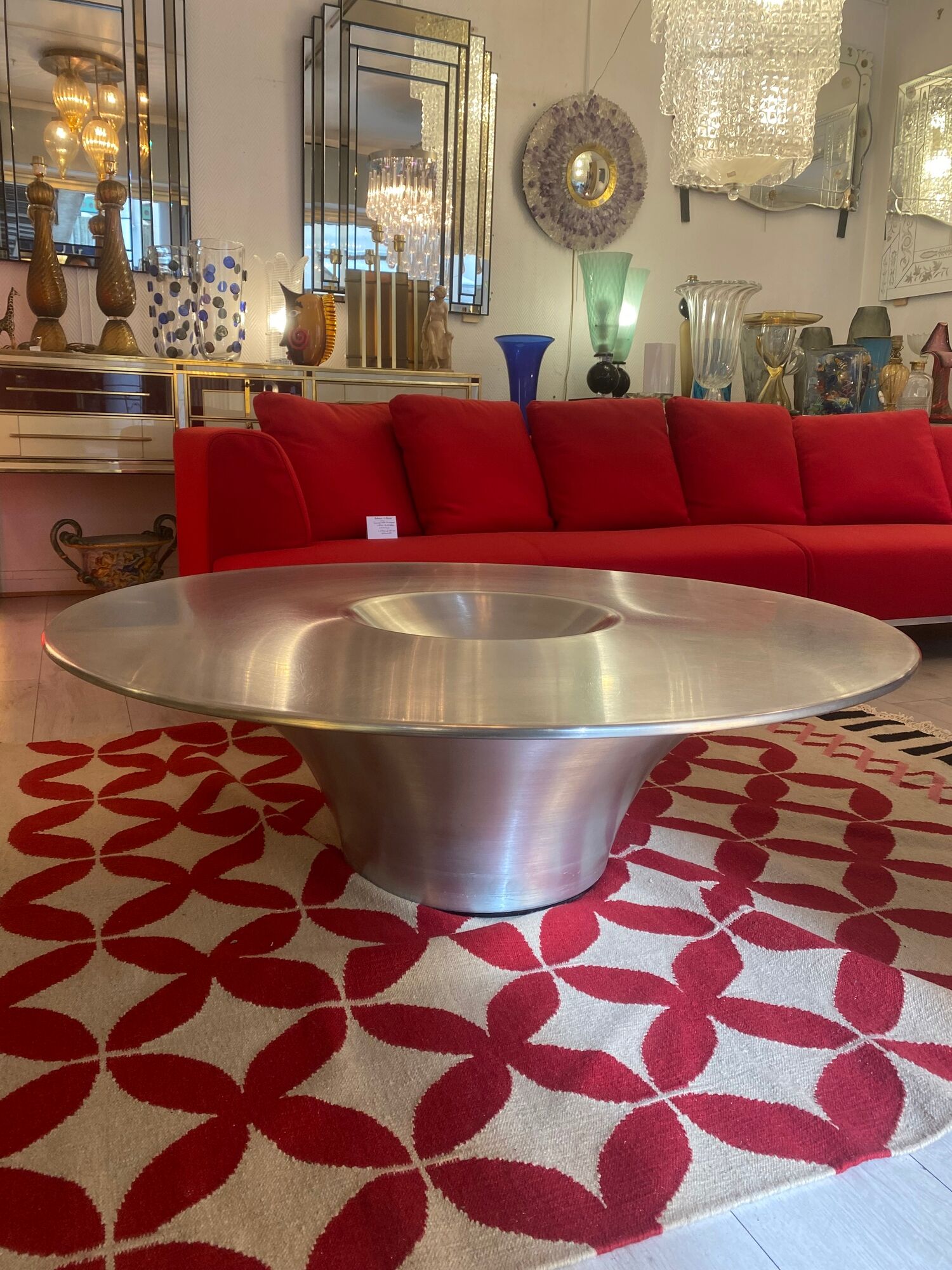 Coffee table "Alien" in stainless steel and aluminum -Yasuhiro Shito for Cattelan
