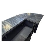 Large early 20th century inlaid wood bar counter - 410cm