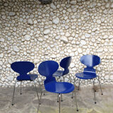 Suite of 4 ant chairs 3101 series 7 Arne Jacobsen for Fritz Hansen Ant chair
