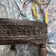 Indian antique Chakki coffee table in solid wood – Triangular shape