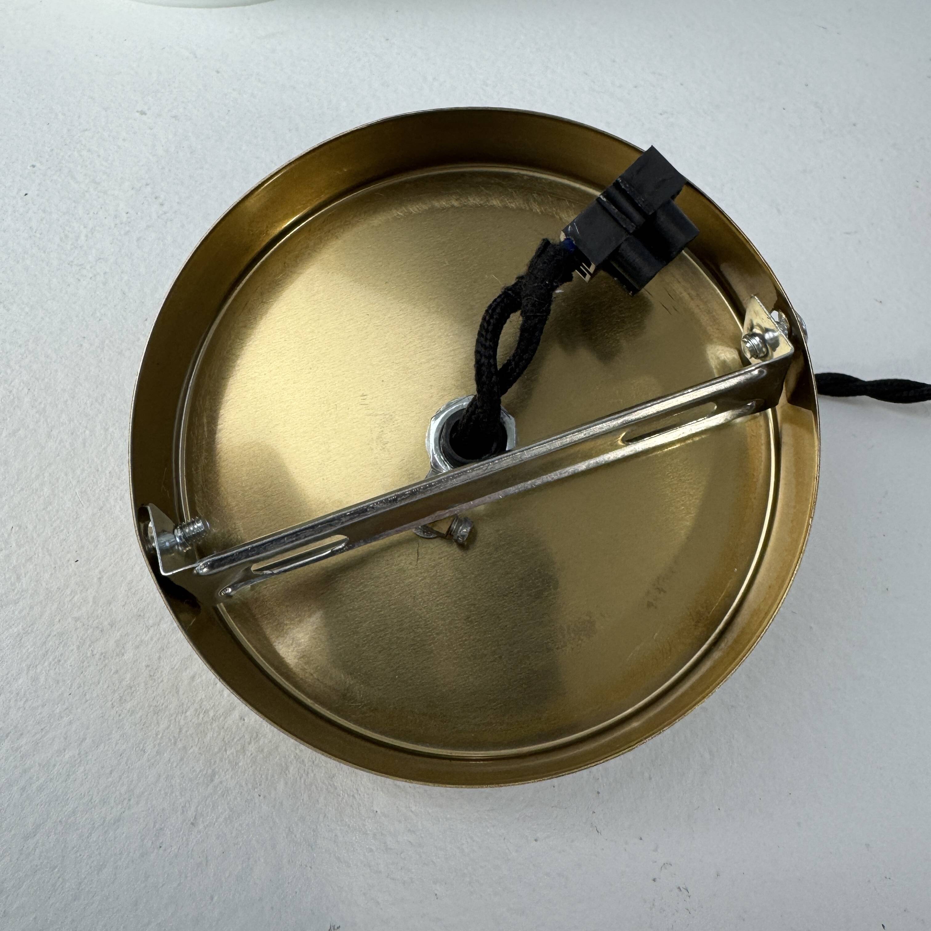 Paire d’anciennes suspensions en opaline 18 cm xl vintage