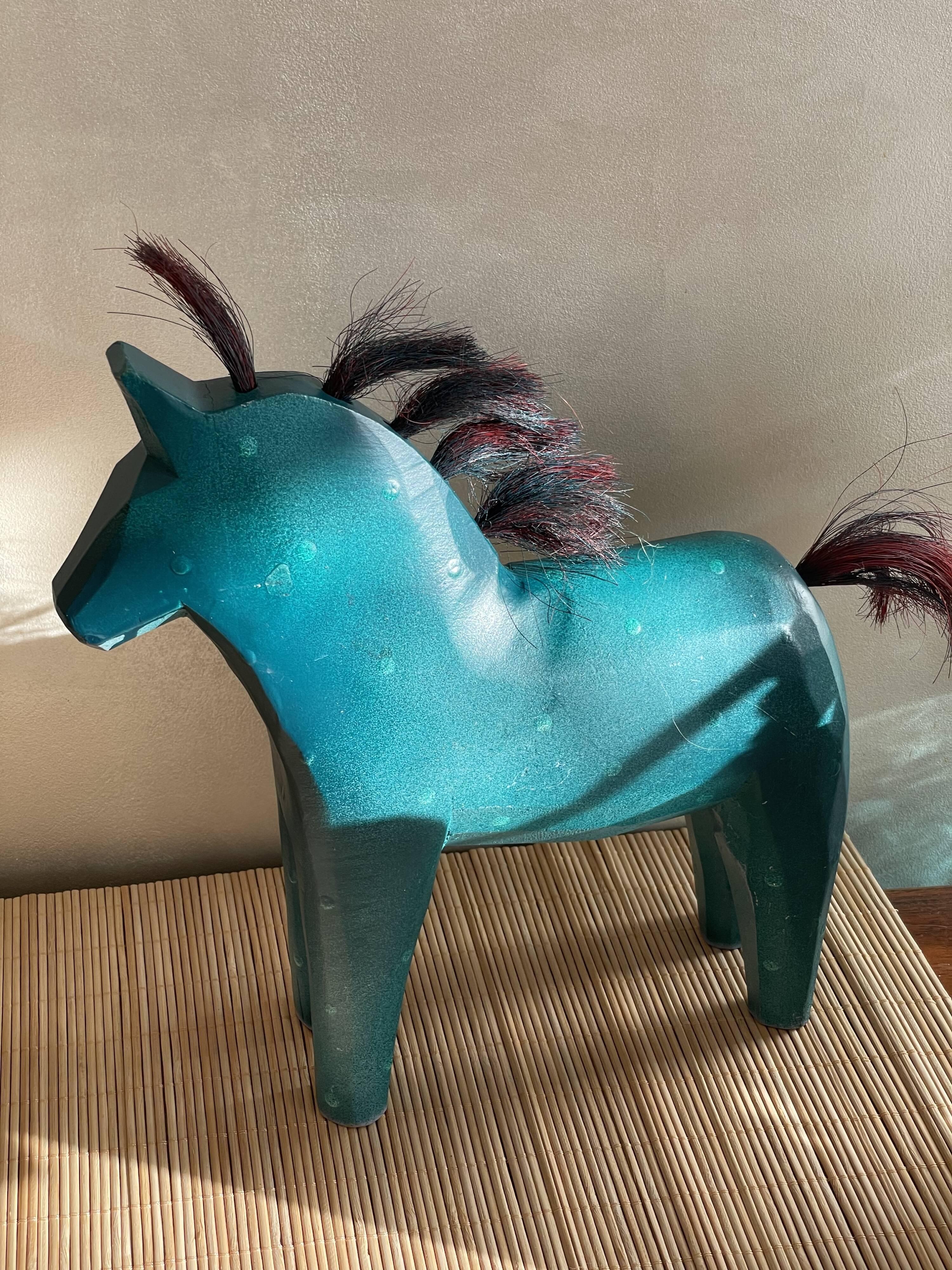 Wooden horse Ikea Dala vintage