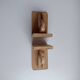 Serre-livres en bois brut figurant des oiseaux