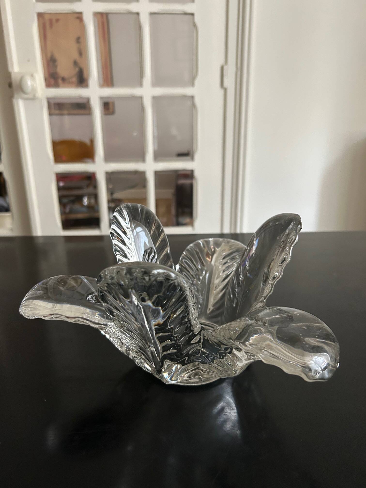 crystal flower bowl