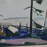 Winter day in the garden by Kåge Liefwendal 1960s