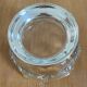 Cut crystal bowl, silver metal base