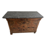 Chest of drawers with marble top
