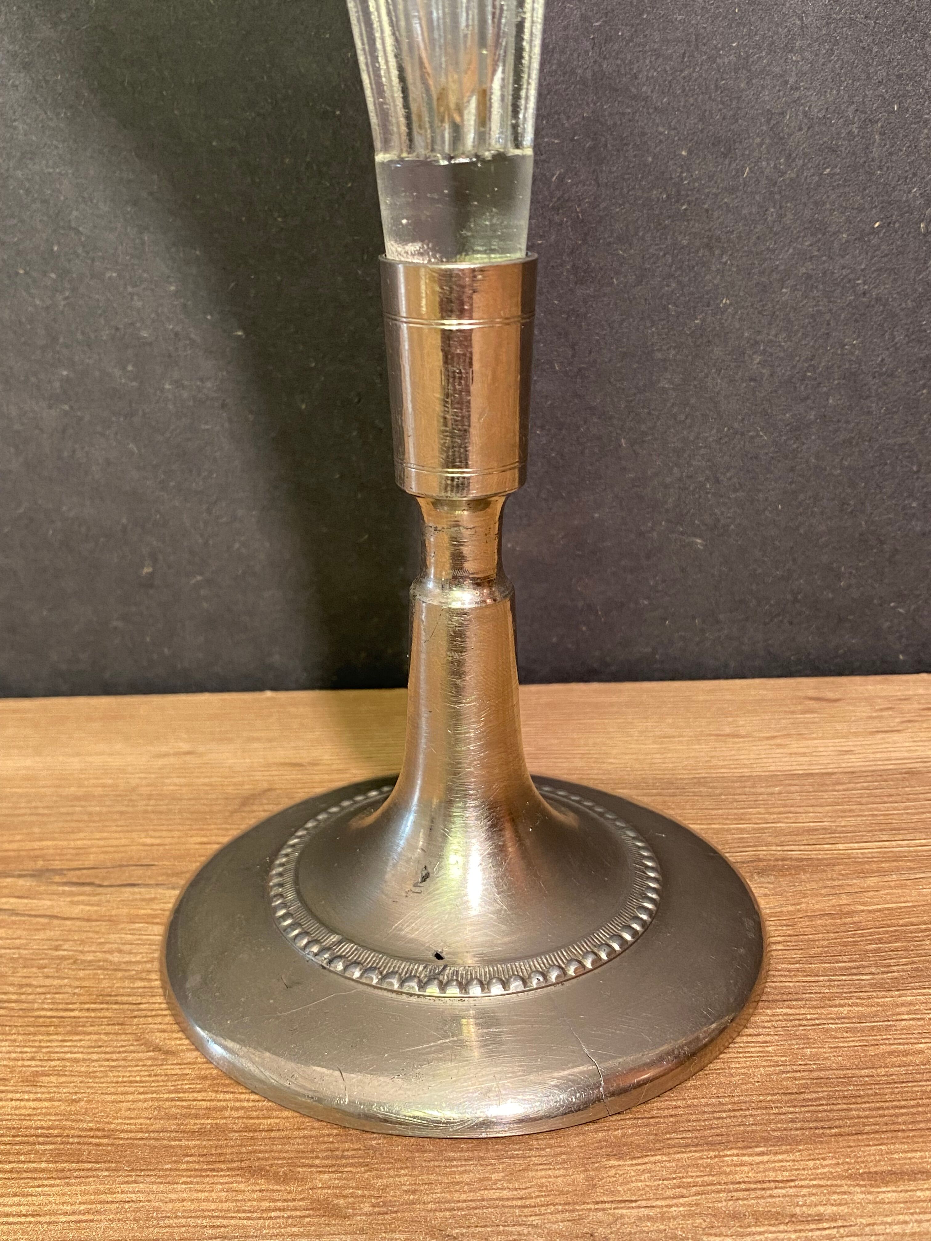 Cone vase, cut crystal bouquet (most certainly baccarat, saint louis ...)