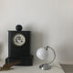Lampe ancienne articulée en chrome avec opaline