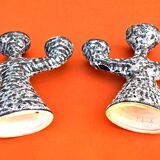 1960s Pair of Ceramic Candlesticks