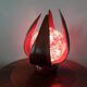 Lampe à poser vintage - écorce de palmier - 1980-90
