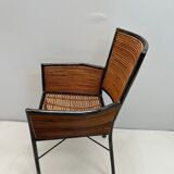 Bamboo and iron armchair