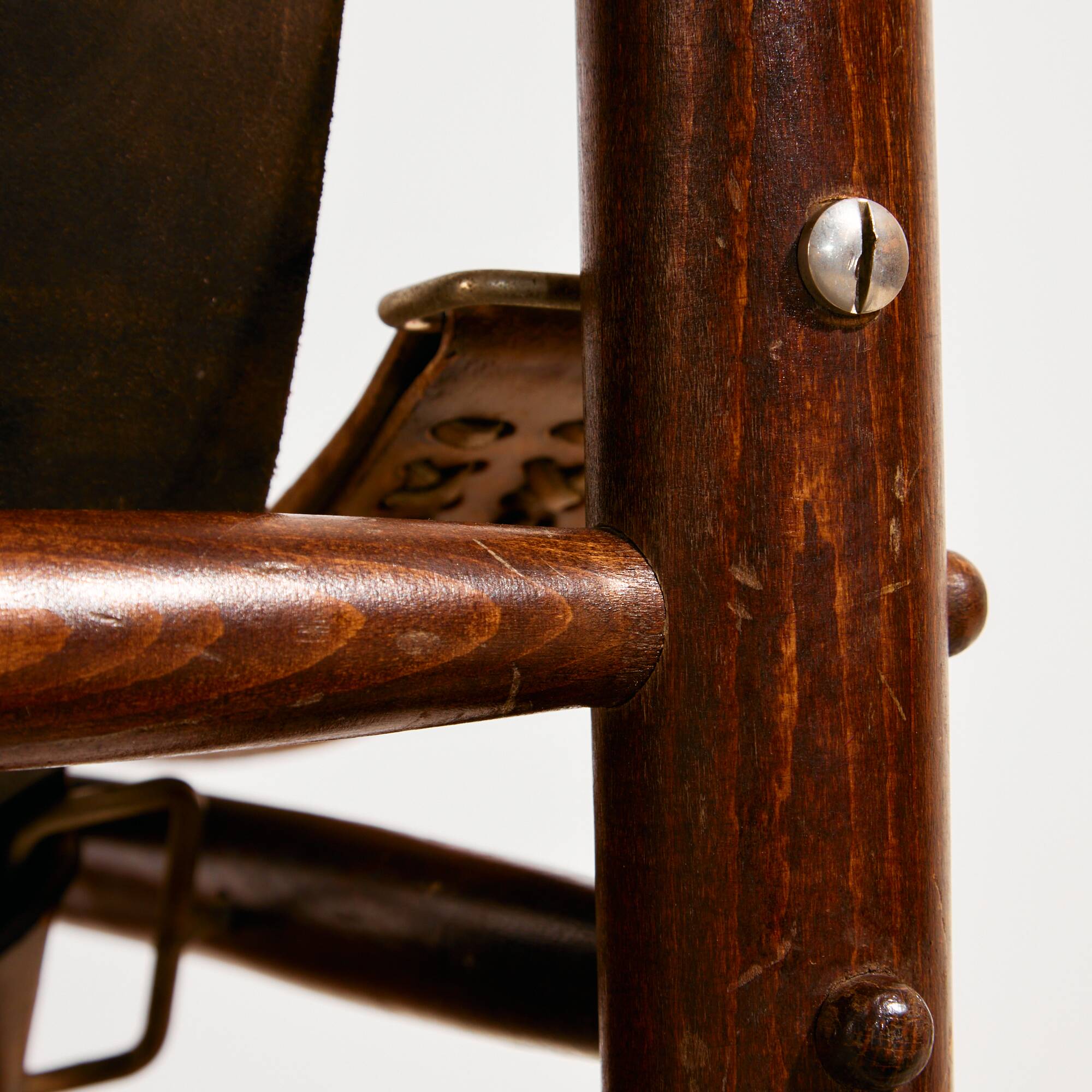 Hungarian calf leather lounge chair