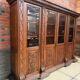 Large oak pharmacy display cabinet