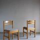 6 Minimalist pine dining chairs | Sweden | 1960s