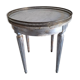 Table basse bouillotte en marbre blanc