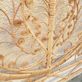 Peacock rattan headboard one person