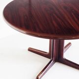 Scandinavian dining table with two extensions.Gudme Mobelfabrik. Rosewood. Denmark, 1960s