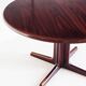 Scandinavian dining table with two extensions.Gudme Mobelfabrik. Rosewood. Denmark, 1960s