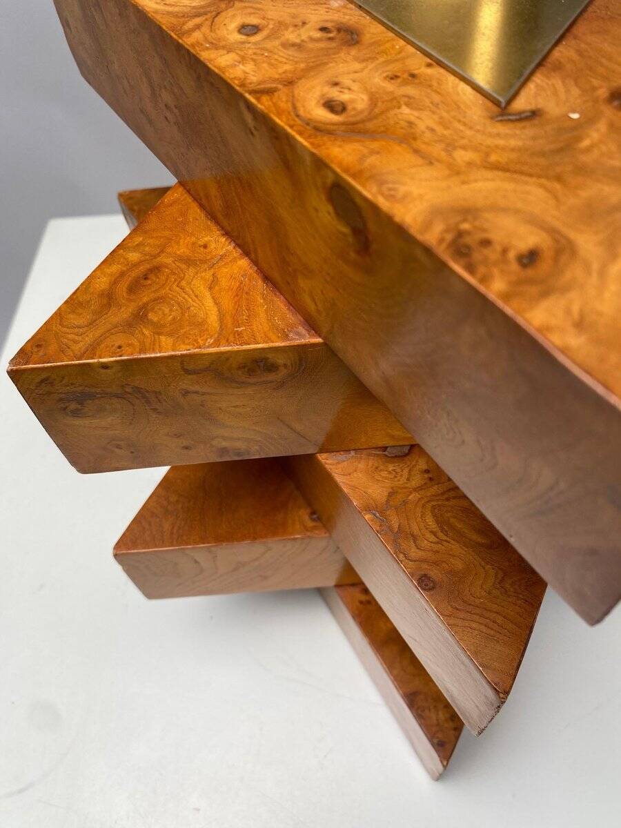 Sculptural Italian Briar Table Lamp, 1970s