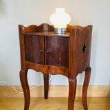 St Louis XV bedside table, 19th century, in solid walnut