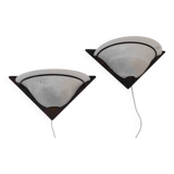 A pair of Art Deco Style Murano Glass Sconces, 1980s
