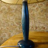 Vintage lamp with hand painted shade
