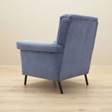 Blue armchair, Italian design, 1970s, production: Italy