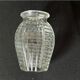 Art Deco geometric pattern glass hyacinth vase, 1930