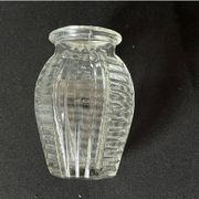 Vase à jacinthe en verre motif géométrique Art Déco 1930