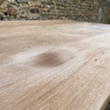 Farmhouse table with 2 drawers in solid beech