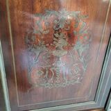 Napoleon iii library showcase with brass marquetry in mahogany from the 19th c. n°1