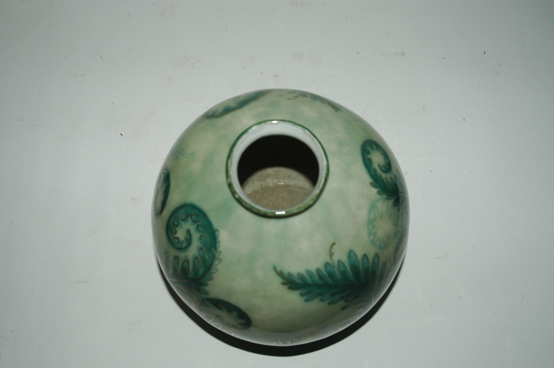art-deco ball vase signed Tharaud porcelain de Limoges
