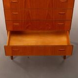 Danish Design High Teak Chest of Drawers, 1960s