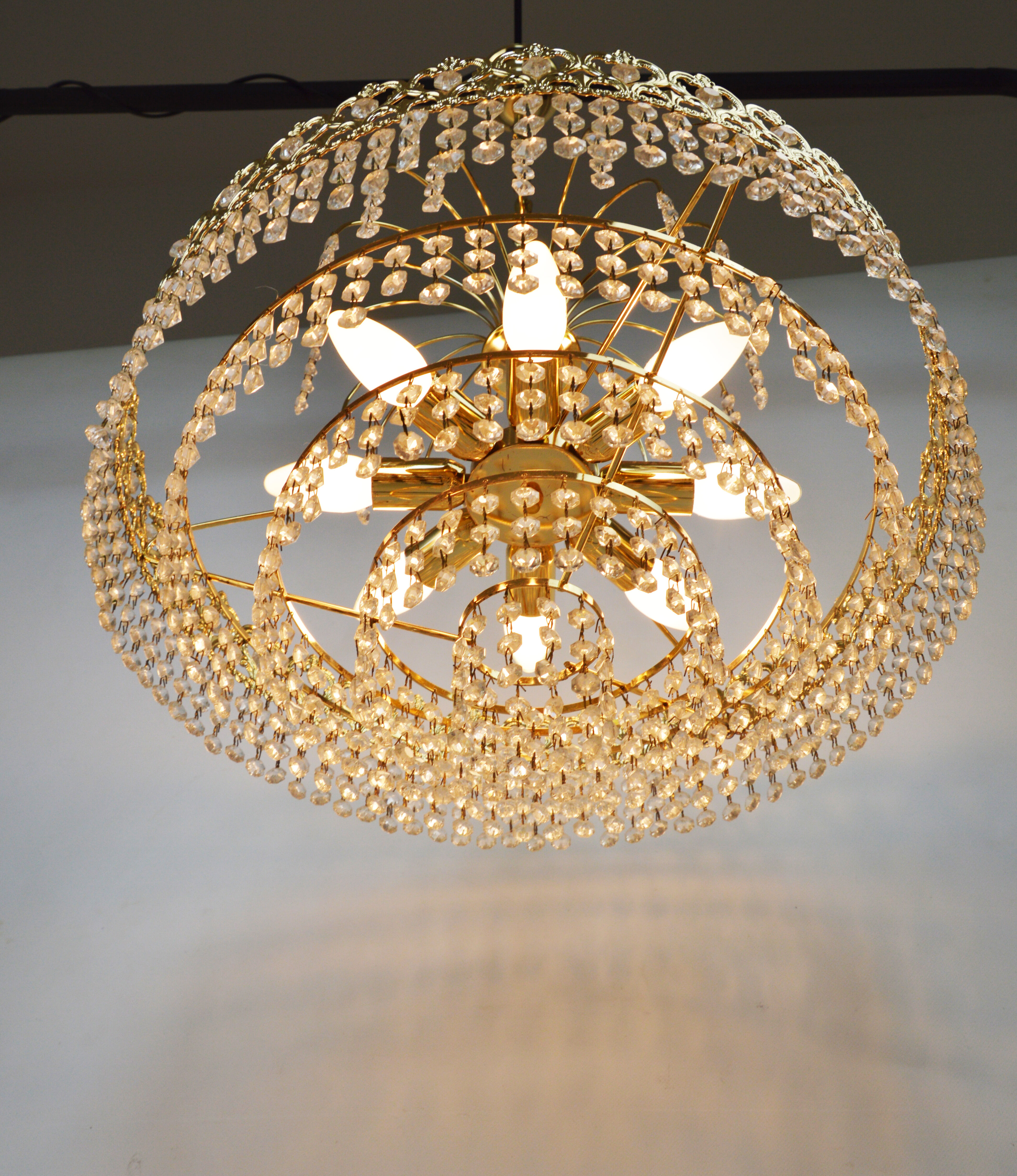 Crystal chandelier, Germany, 1970s