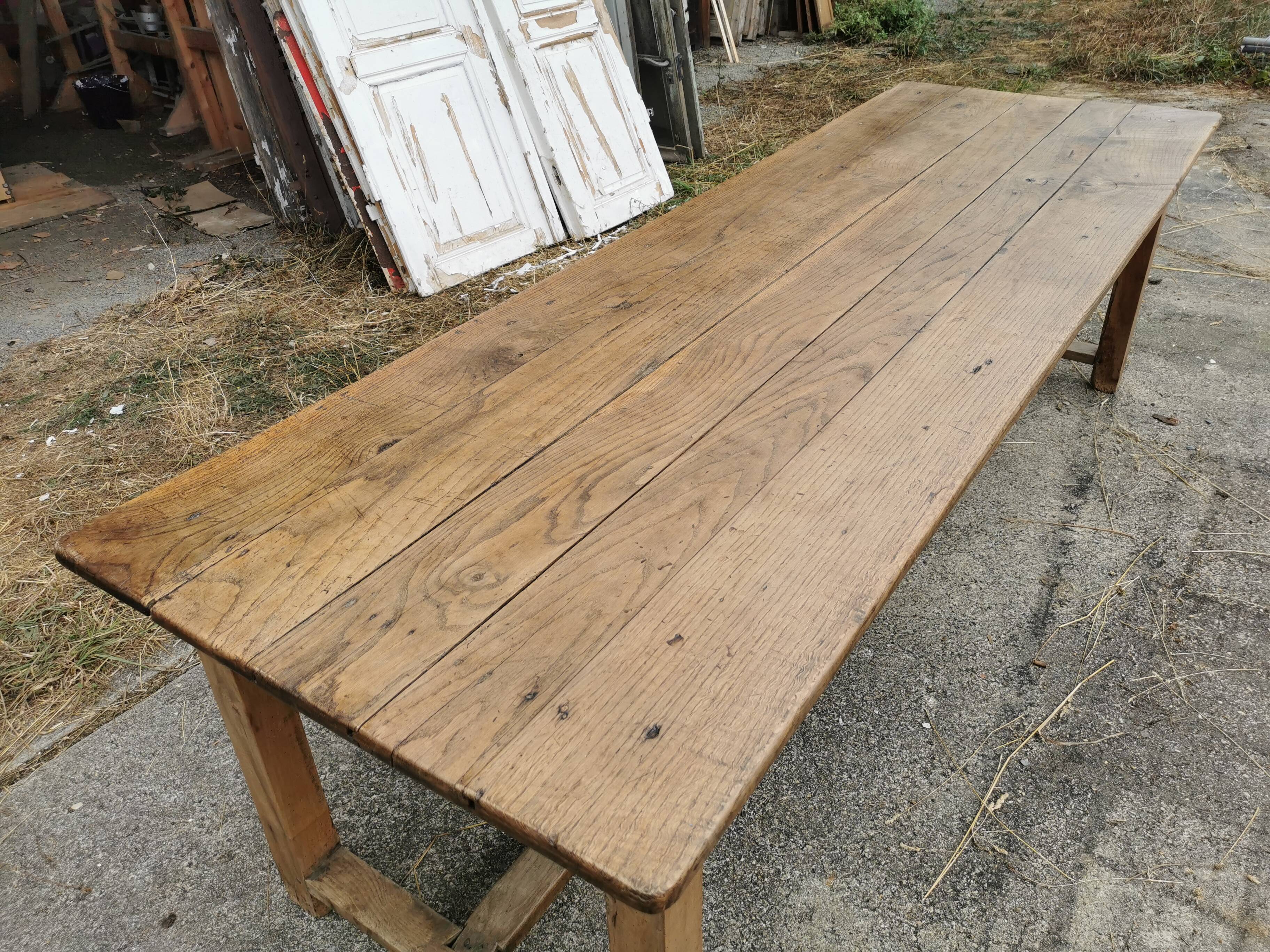 Table de ferme en chêne 260cm