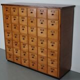 Dutch Beech Industrial Apothecary / Workshop Cabinet, circa 1950s