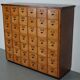 Dutch Beech Industrial Apothecary / Workshop Cabinet, circa 1950s