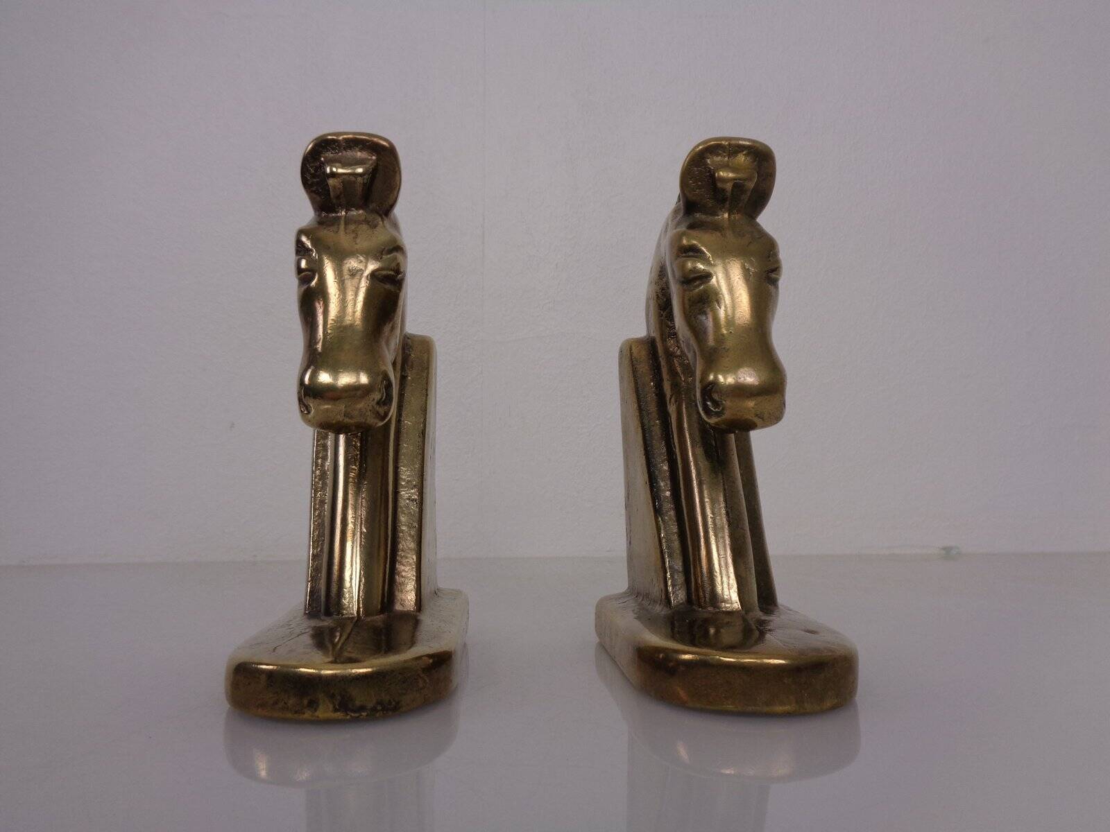 Brass Horse Bookends, 1960s, Set of 2