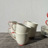 8 Limoges porcelain cups signed Vignaud