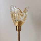 Amber and citrine draped globe table lamp dlg Murano
