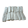 12 anciennes serviettes de table en coton damassé monogrammées MD